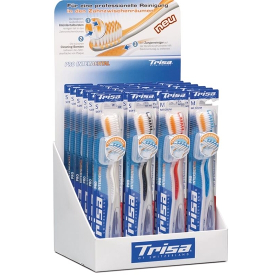 Trisa Pro interdental with head quiver display 24 pieces