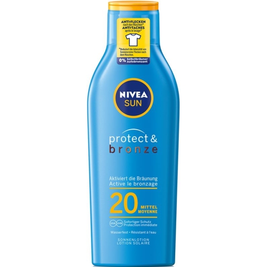 Nivea Sun Protect & Bronze Sun Lotion SPF 20 200 ml