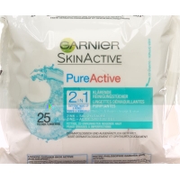 Garnier Skin Naturals Pure Active clarifying cleaning cloths Duo 2 x 25 pcs