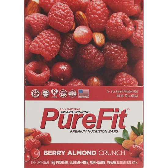 PureFit Protein Bar Berry 100% vegan 15 x 57 g