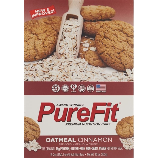 PureFit Protein Bar Oatmeal Cinnamon 100% vegan 15 x 57 g buy online