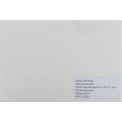 Optomed simplex eye pads 65x57mm sterile 25 pcs