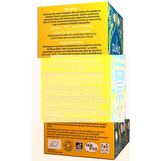 Pukka Camomille vanilla & Miel de Manuka Thé bio Btl 20 pcs