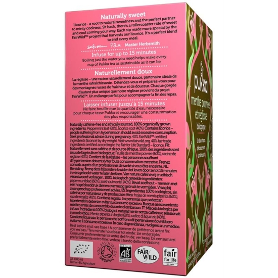 Pukka Menthe Réglisse et poivrée Thé bio Btl 20 pcs