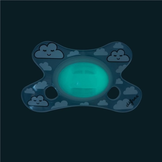 Difrax pacifiers Natural 0-6M Night Silicone