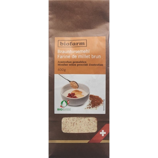 Biofarm brown millet flour CH bud Btl 400 g