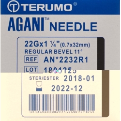 Terumo Agani disposable cannula 22G 0.7x32mm black 100 pcs