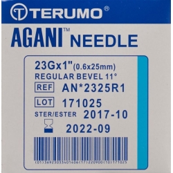 Terumo Agani disposable cannula 23G 0.6x25mm blue 100 pcs