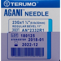 Terumo Agani disposable cannula 23G 0.6x32mm blue 100 pcs
