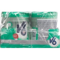 V6 White chewing gum Spearmint 6 Ds 60 pcs