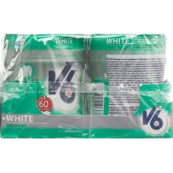 V6 White chewing gum Spearmint 6 Ds 60 pcs
