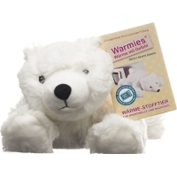 Warmies heat-stuffed toy polar bear. Lavender filling. removable pack