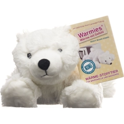 Warmies heat-stuffed toy polar bear. Lavender filling. removable pack