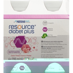 Resource Diabet Plus strawberry 4 Fl 200 ml
