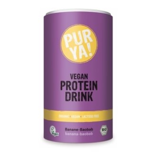 Purya! Vegan Protein Drink Banana Baobab Bio 550 g