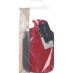 Fashy hot water bottle thermoplastics with fleece reference 2l Cranberry