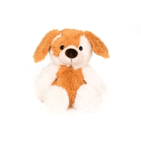 Habibi Plush Dog sitting beige white