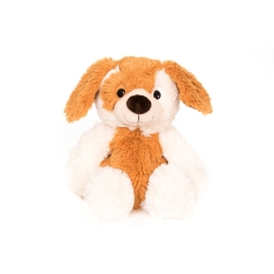 Habibi Plush Dog sitting beige white