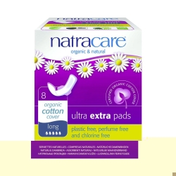 Natracare Sanitary Napkins Wing Ultra Extra Long 8 pieces