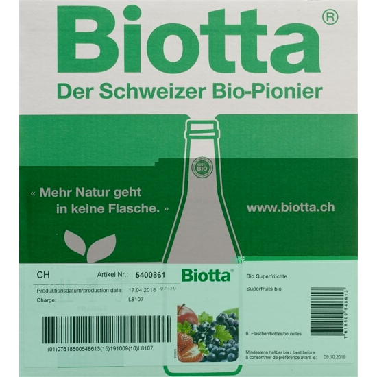 Biotta superfruits Bio Fl 6 5 dl