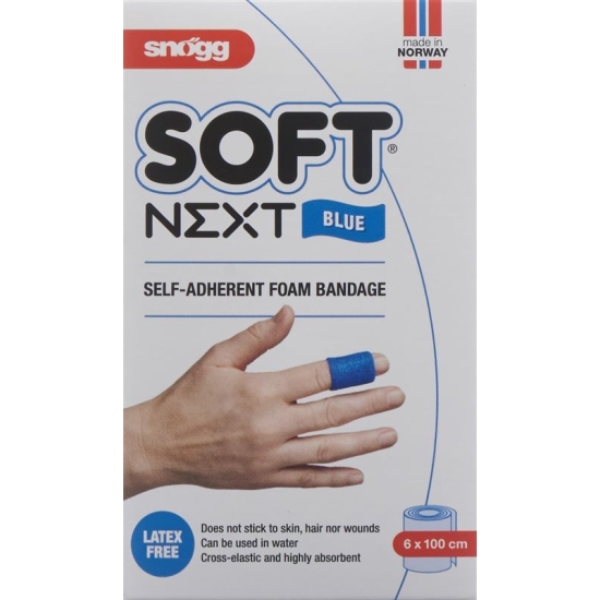 Snögg soft patch Next 6cmx1m blue