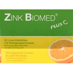 Zinc Biomed plus C Lutschtabl Orange 50 pcs