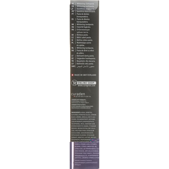 Curaprox Black is white toothpaste single 90 ml