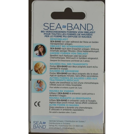 Sea-Band acupressure band adult gray 1 pair