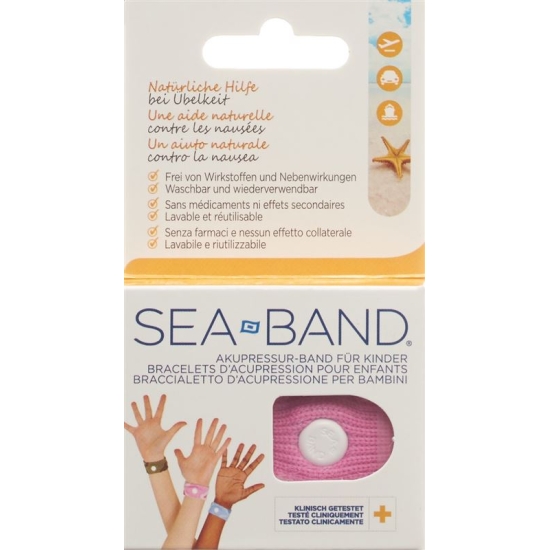 Sea-Band acupressure band Children pink one pair
