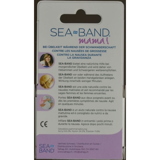 Sea-Band Mama acupressure band pink for pregnant 1 pair