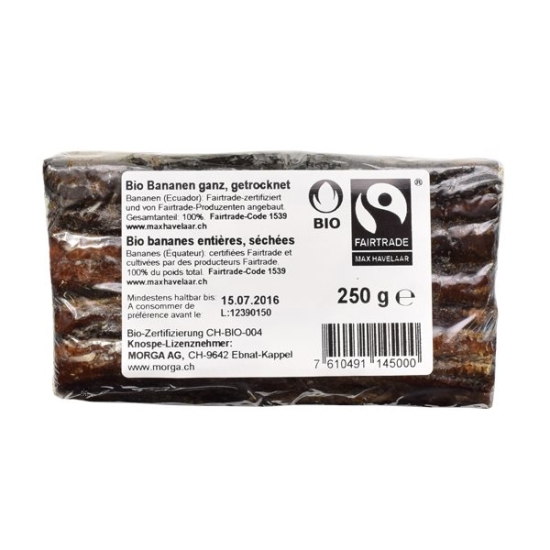 Morga bananas fully dried organic Fair Trade 250 g