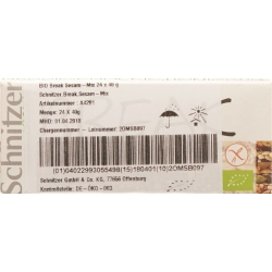 Schnitzer Bio Break Sesame mix bar 24 x 40 g