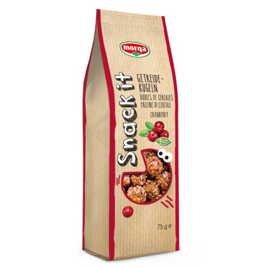 Morga snack it cereal balls Cranberry Bio 75 g