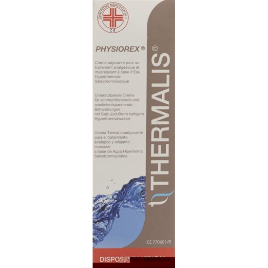 Thermalis Thermal Physiorex cream adjuvant ml for an analgesic treatment and muscle relaxation 100