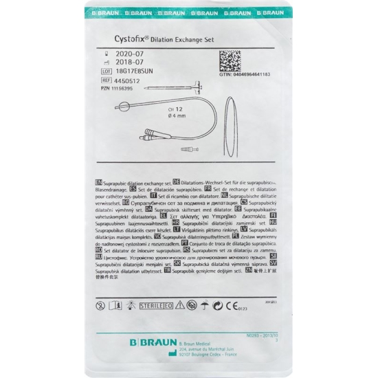 Cystofix dilatation change cutlery CH12 40cm straight