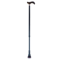 Dr. Cane metal Stock 78-103cm black derby handle on hardwood. > 180kg