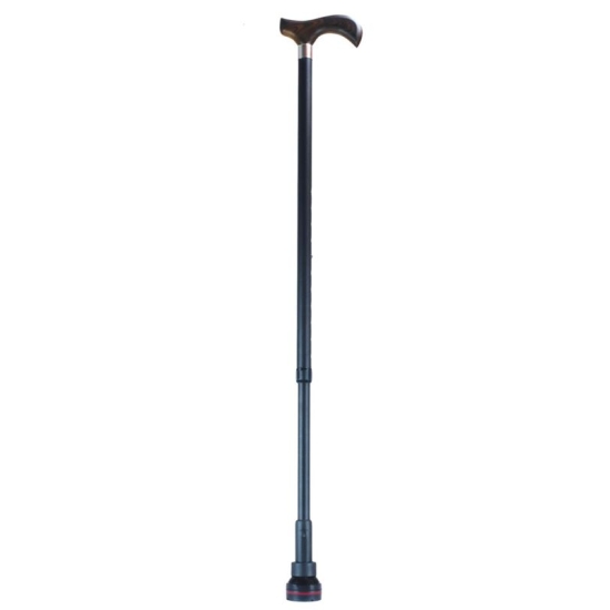 Dr. Cane metal Stock 78-103cm black derby handle on hardwood. > 180kg