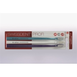 Swissdent Whitening Toothbrush Trio turquoise white blue soft