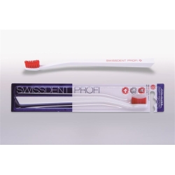 Swissdent Colors white toothbrush / red soft-medium