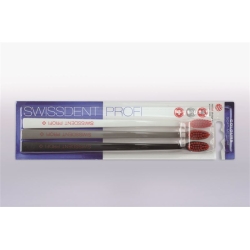 Swissdent Colors Toothbrush Trio white gray black soft-medium