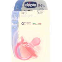 Chicco Physiological Soother GOMMOTTO PINK Silicone mini 0-6m DE / FR