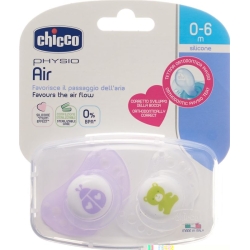 Chicco Physiological Silicone Soother mini PINK 0-6m CASE IT / DE / FR 2 pcs