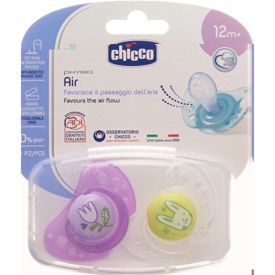 Chicco Physiological Soother silicone maxi PINK 16-36m CASE IT / DE / FR 2 pcs
