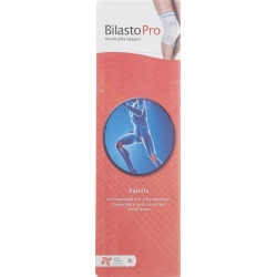 Bilasto Pro patella knee bandage L gray with silicone pad 1 spiral spring laterally