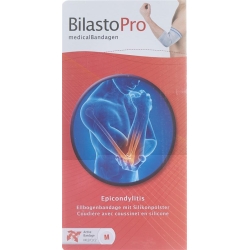 Bilasto Pro epicondylitis elbow brace M gray with silicone pads