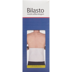 Bilasto abdominal bandage Men M White with Micro-Velcro