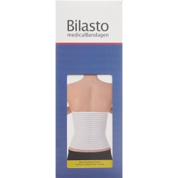 Bilasto abdominal bandage Ladies L White with Micro-Velcro