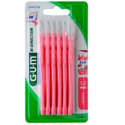 GUM SUNSTAR Bi-Direction ISO 1 1.2mm conic pink 6 pieces