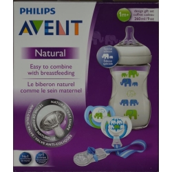 Avent Philips elephant gift set green / blue