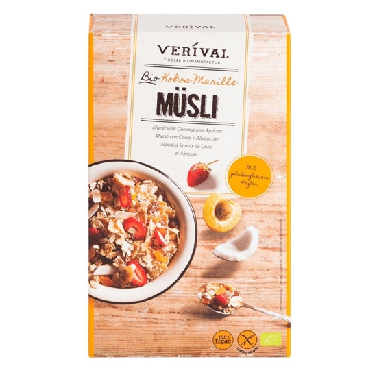 Verival Organic coconut apricot muesli 325 g